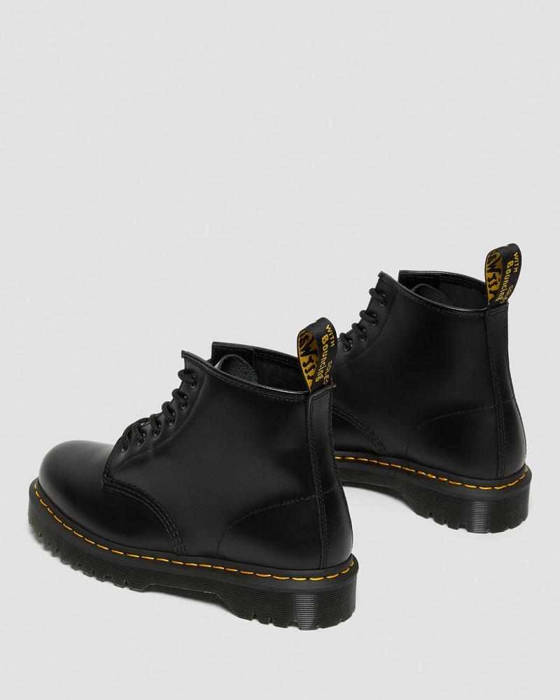 Dr Martens 101 Bex Smooth Lær Ankelstøvletter Herre Svarte | Norge 393PJJ